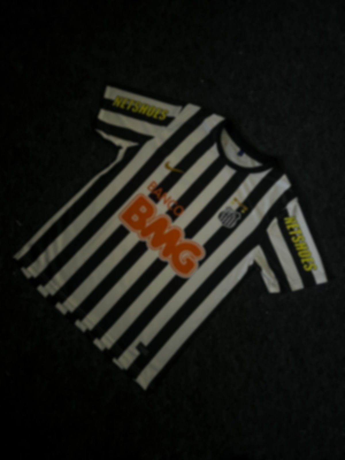 Neymar Jr  Santos Fc 2012-13 Away Retro Kit Premium Embroidery Round Neck And Half Sleeve