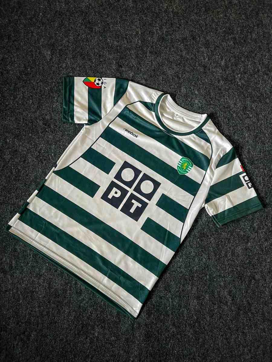 Cristiano Ronaldo Sporting Lisbon Green & White Retro Kit