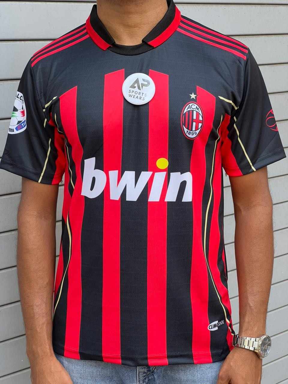 Kaka Ac Milan 2006-07 Home Kit, Collar & Half Sleeve