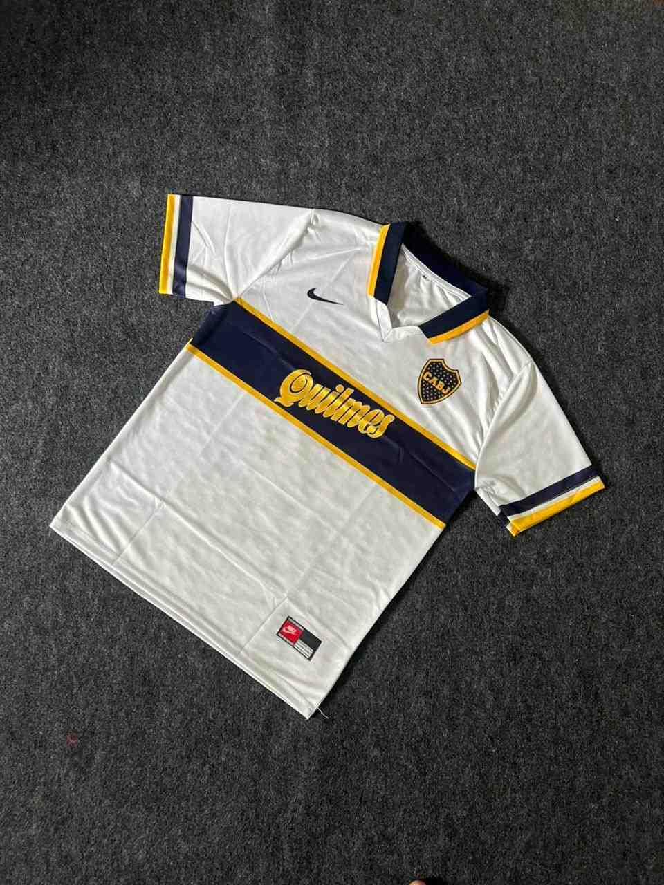 Diego Maradona, Boca Juniors 1996-97, Away Kit, Coller & Half Sleeve