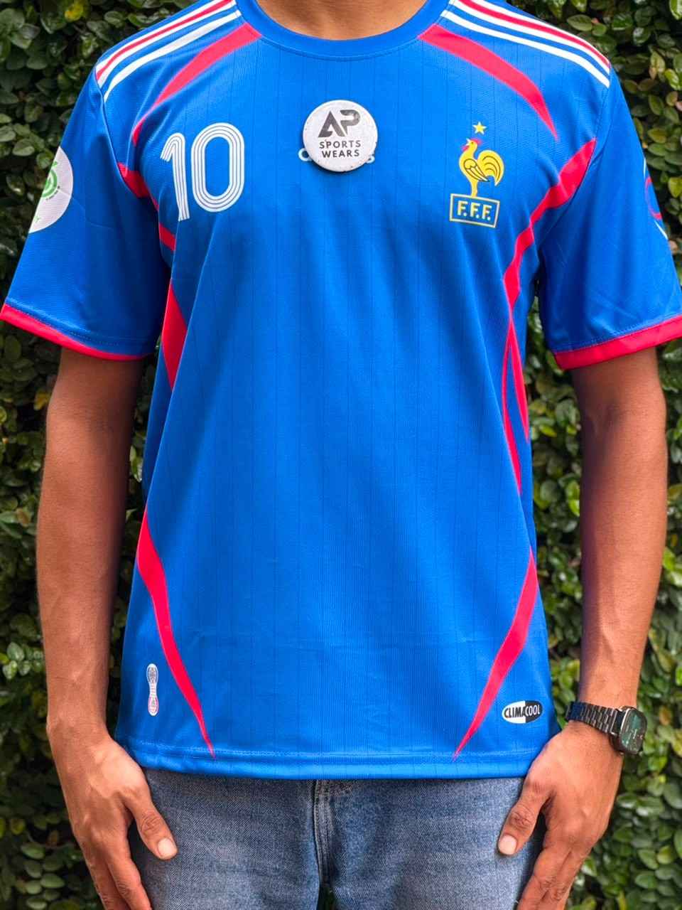Zidane France 2006 Home Kit, Round Neck & Half Sleeve
