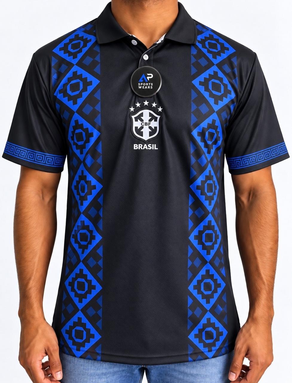 Brazil 2026 Special Kit Half Sleeve Polo Embroidery Jersey