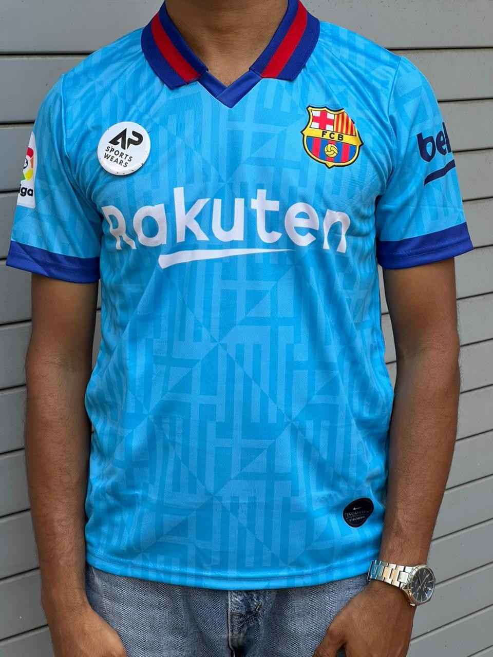 Lionel Messi Fc Barcelona 2019-20  Third Kit, Collar & Half Sleeve