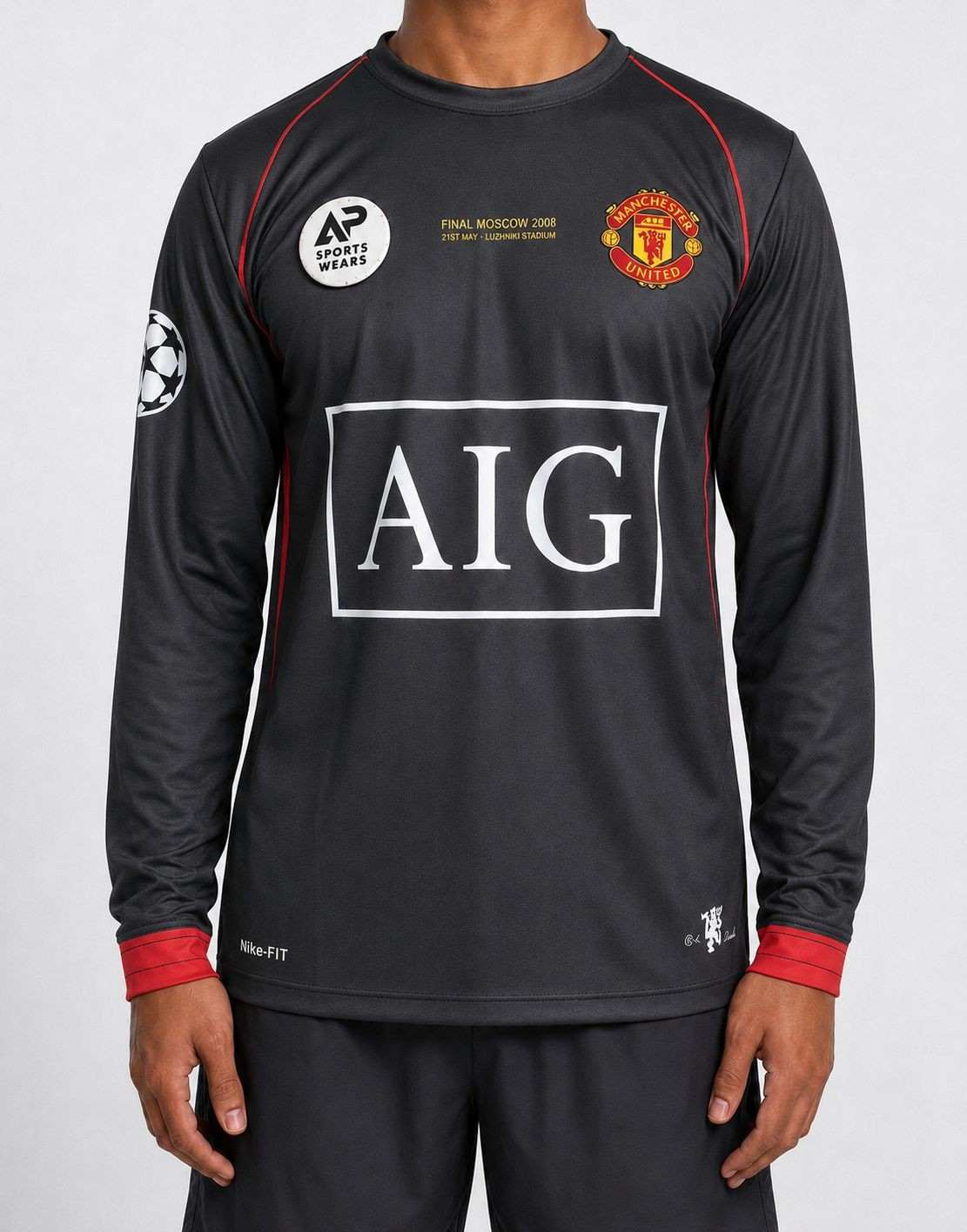 Cristiano Ronaldo Manchester United  2008 Away Kit, Round Neck & Full Sleeve