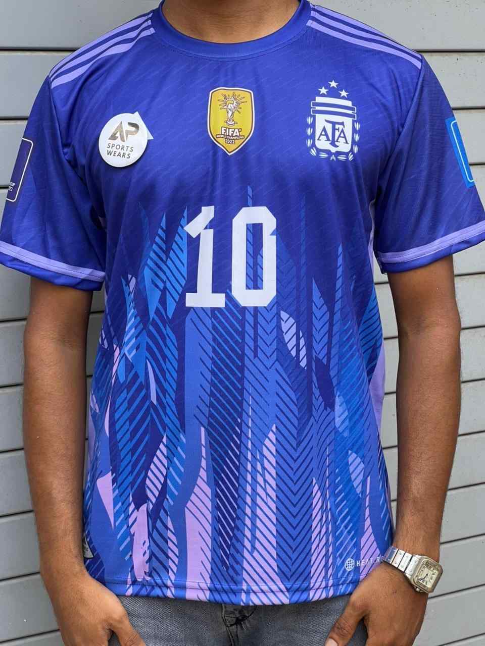 Argentina Lionel Messi 2022-23 , Away Kit, Round Neck & Full Sleeve