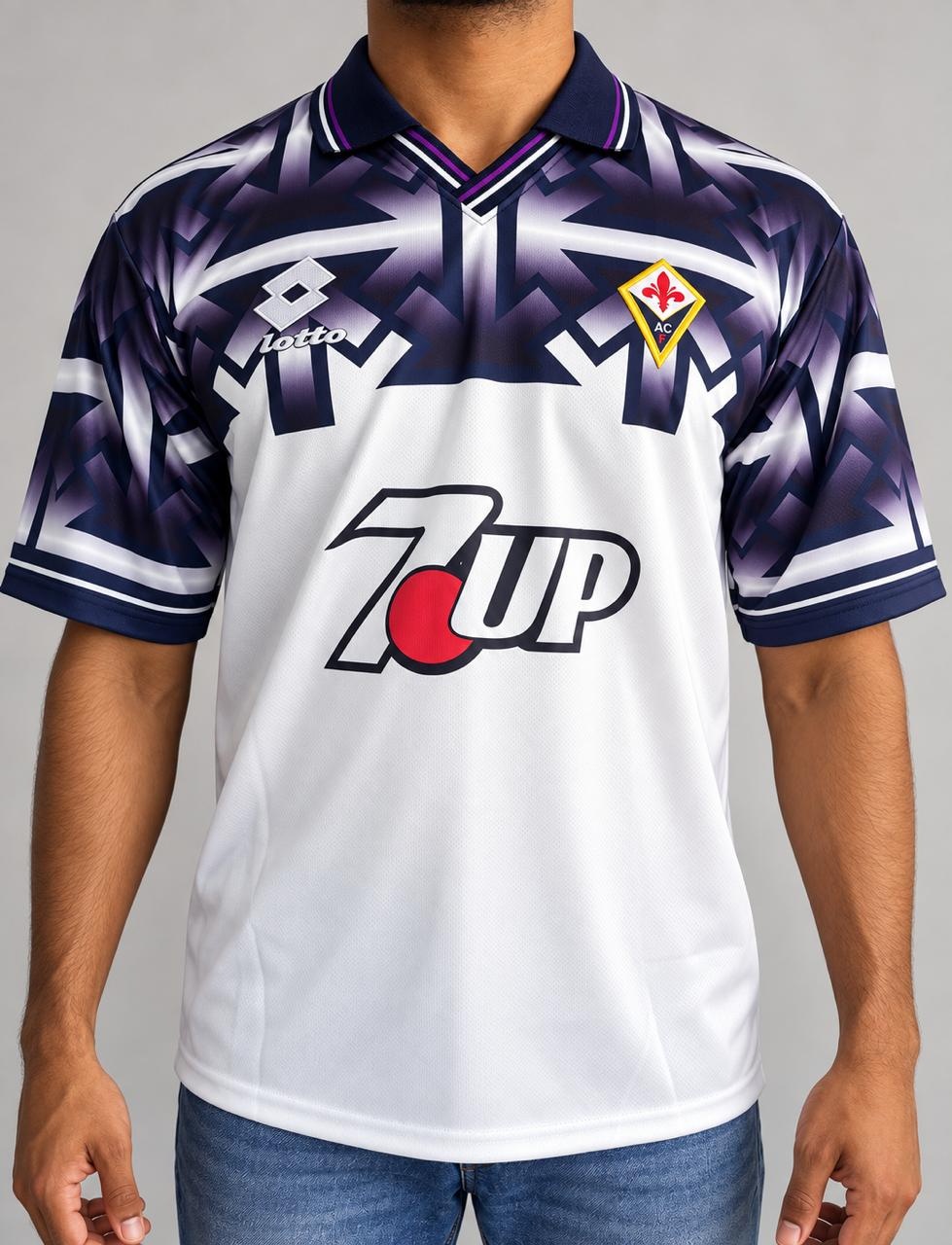 Batistuta Florentina 1992-93 Away Kit, Collar & Five Sleeve Embroidery