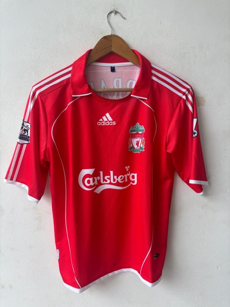 Steven Gerrard Liverpool 2007-08 Home Kit , Premium Coller & Five Sleeve Jersey