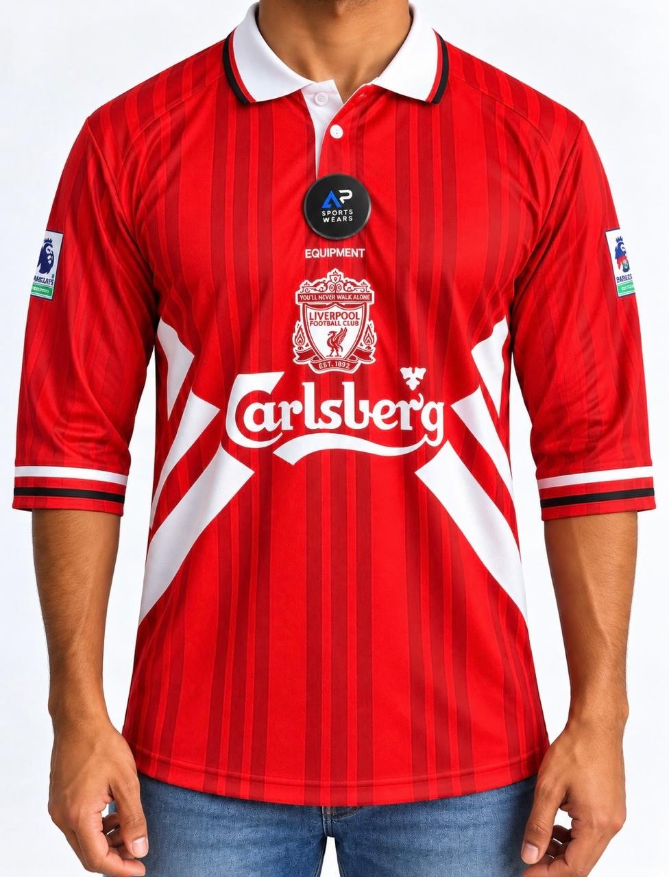 Liverpool Torres 1993-95 Home Kit,collar Five Sleeve Embroidery