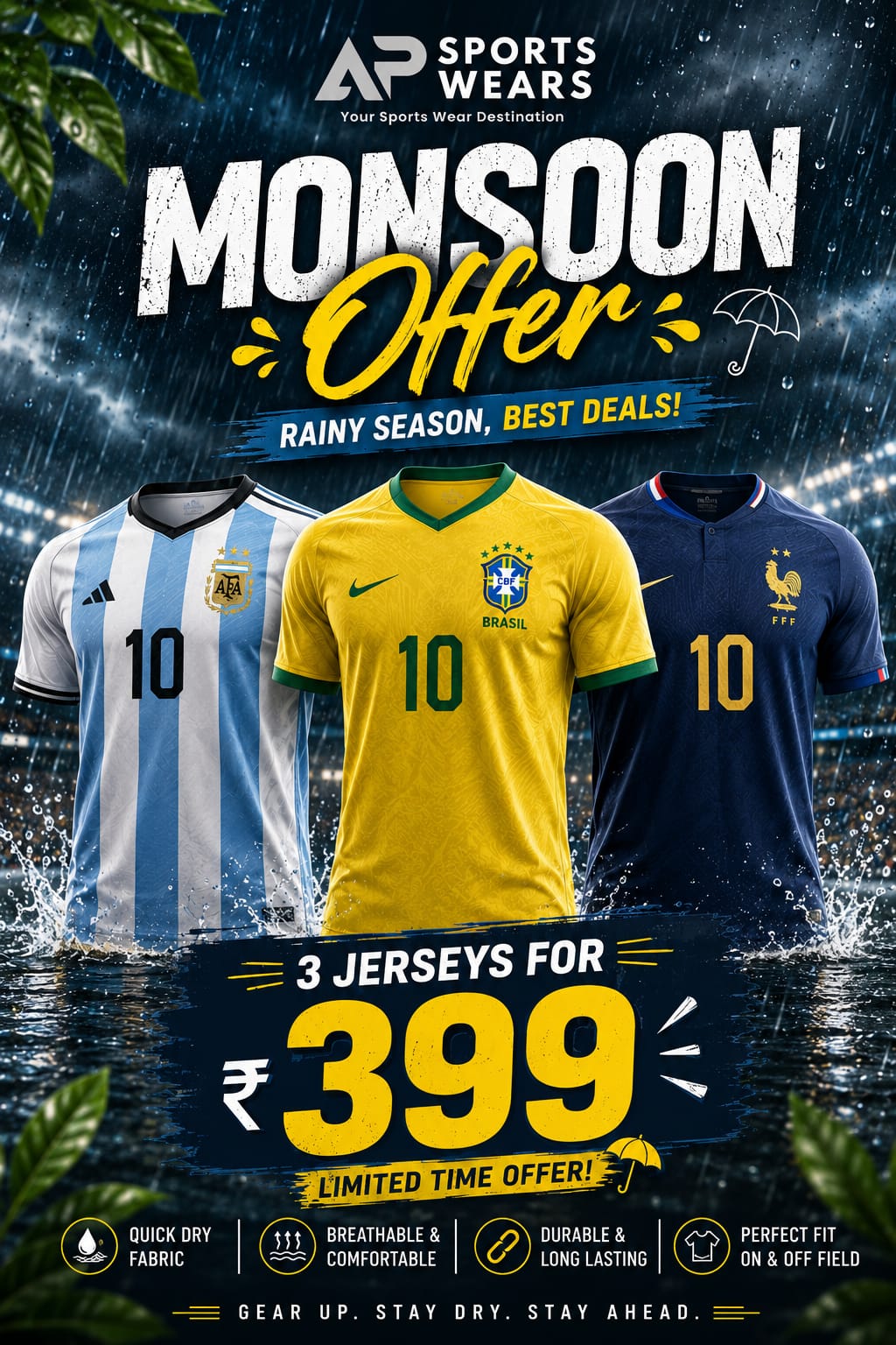 Special Offer Monsoon, Random Jersey  3 For 399