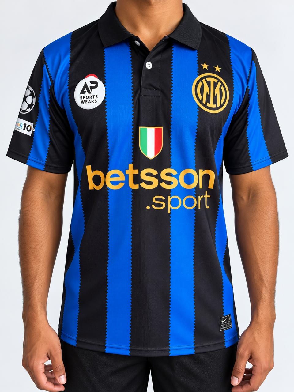 Lautaro Martinez Inter Milan 2026-27 Home Kit, Collar & Half Sleeve