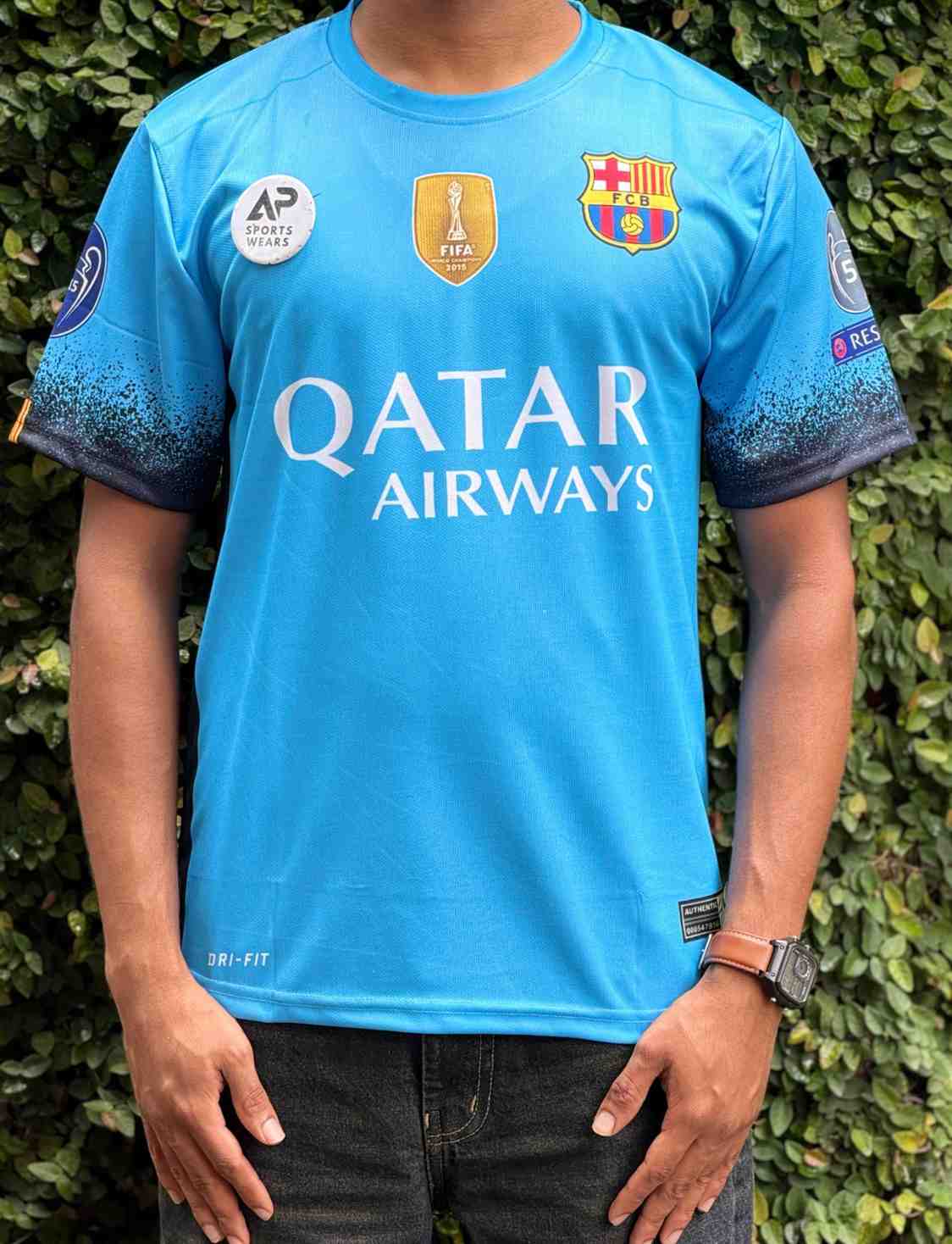 Messi Fc Barcelona 2015-16 Third Kit, Round Neck & Half Sleeve