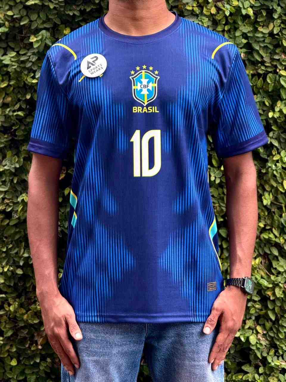 Neymar Jr  Brazil 2026 World Cup Away Kit, Round Neck & Half Sleeve