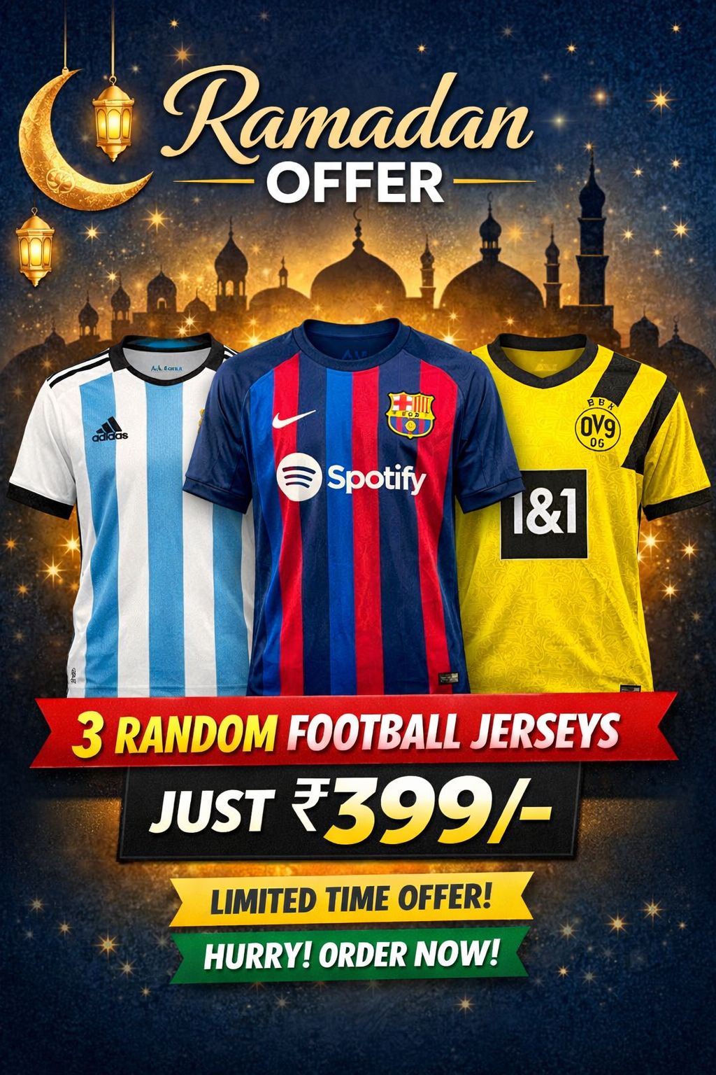 Special Ramadan Offer Buy 3 Random Jerseys