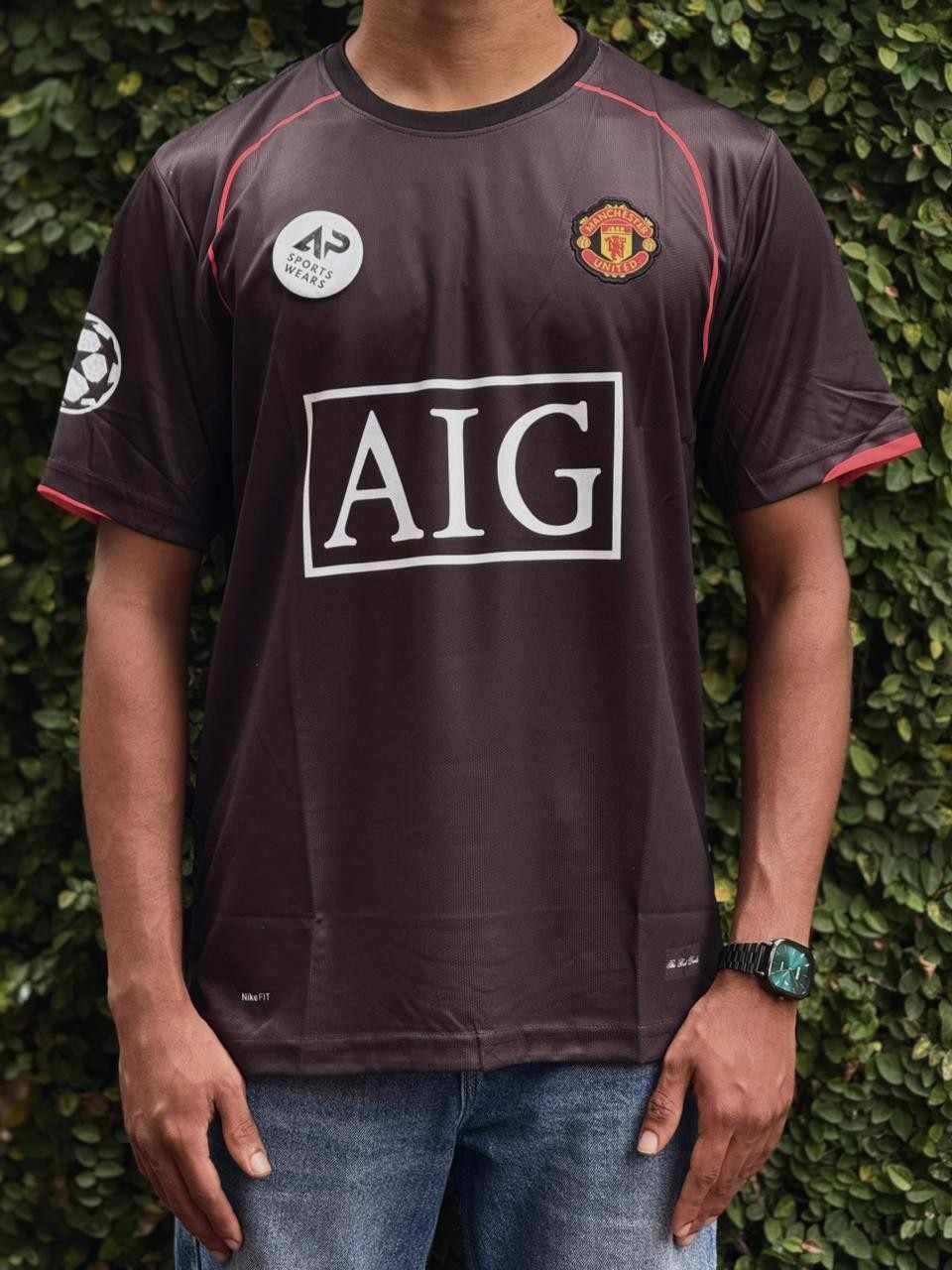 Cristiano Ronaldo, Manchester United 2008 Away Kit, Round Neck & Half Sleeve, Premium Embroidery