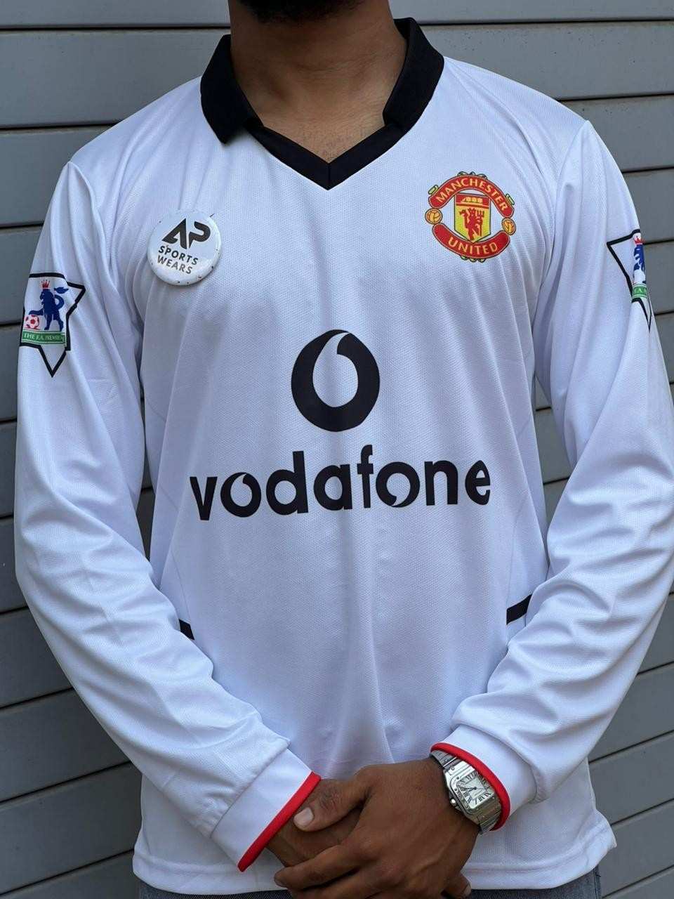 David Beckham Manchester United 2002-03 Away Kit, Collar & Full Sleeve