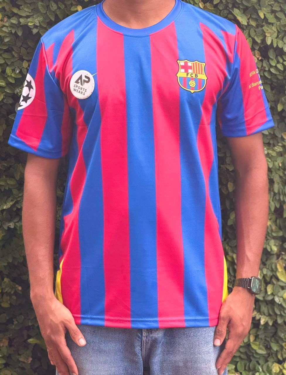 Fc Barcelona Ronaldinho 2006 Home Kit, Round Neck & Half Sleeve