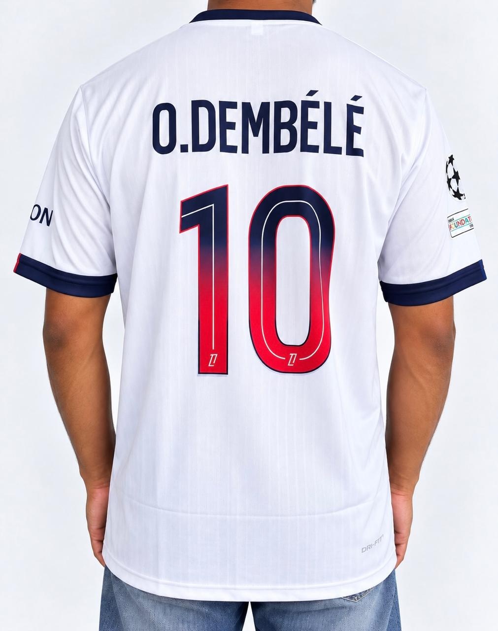 Ousmane Dembele Psg 2026-27 Away Kit , Round Neck & Half Sleeve