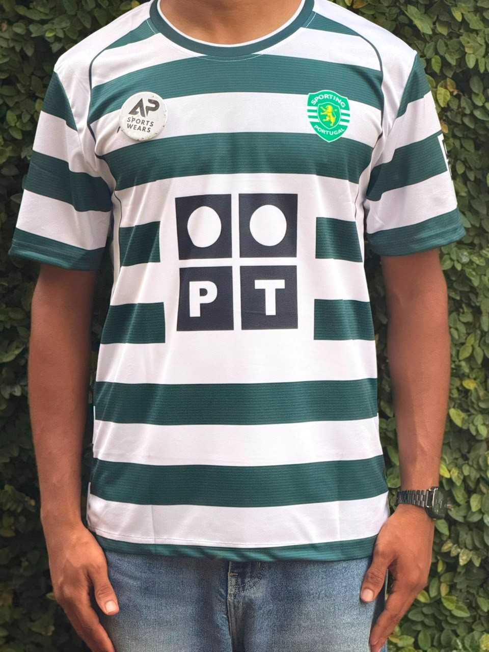 Cristiano Ronaldo Sporting Lisbon Green & White Retro Kit