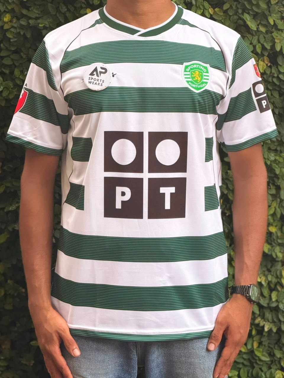 Cristiano Ronaldo , Sporting Lisbon Home Kit,premium Embroidery Jersey
