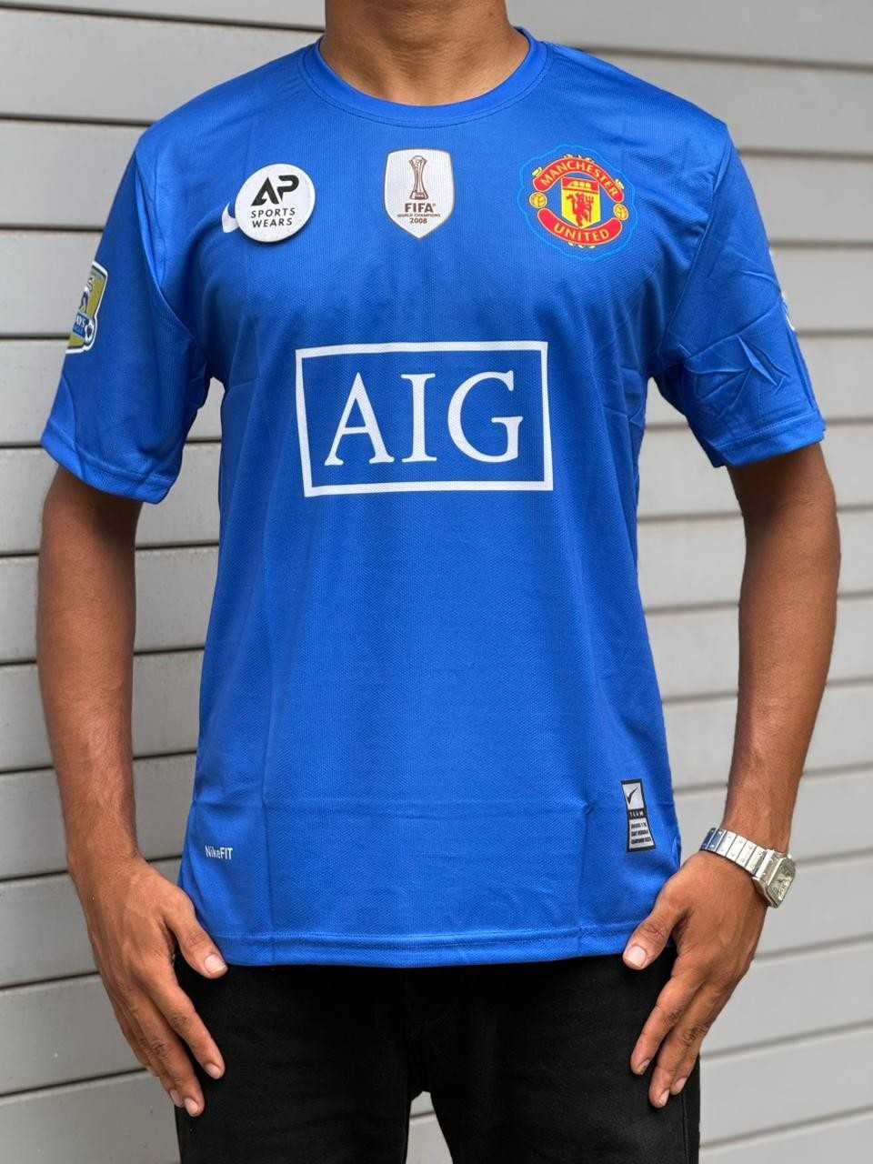 Manchester United Ronaldo 2008 Third Kit, Round Neck & Half Sleeve