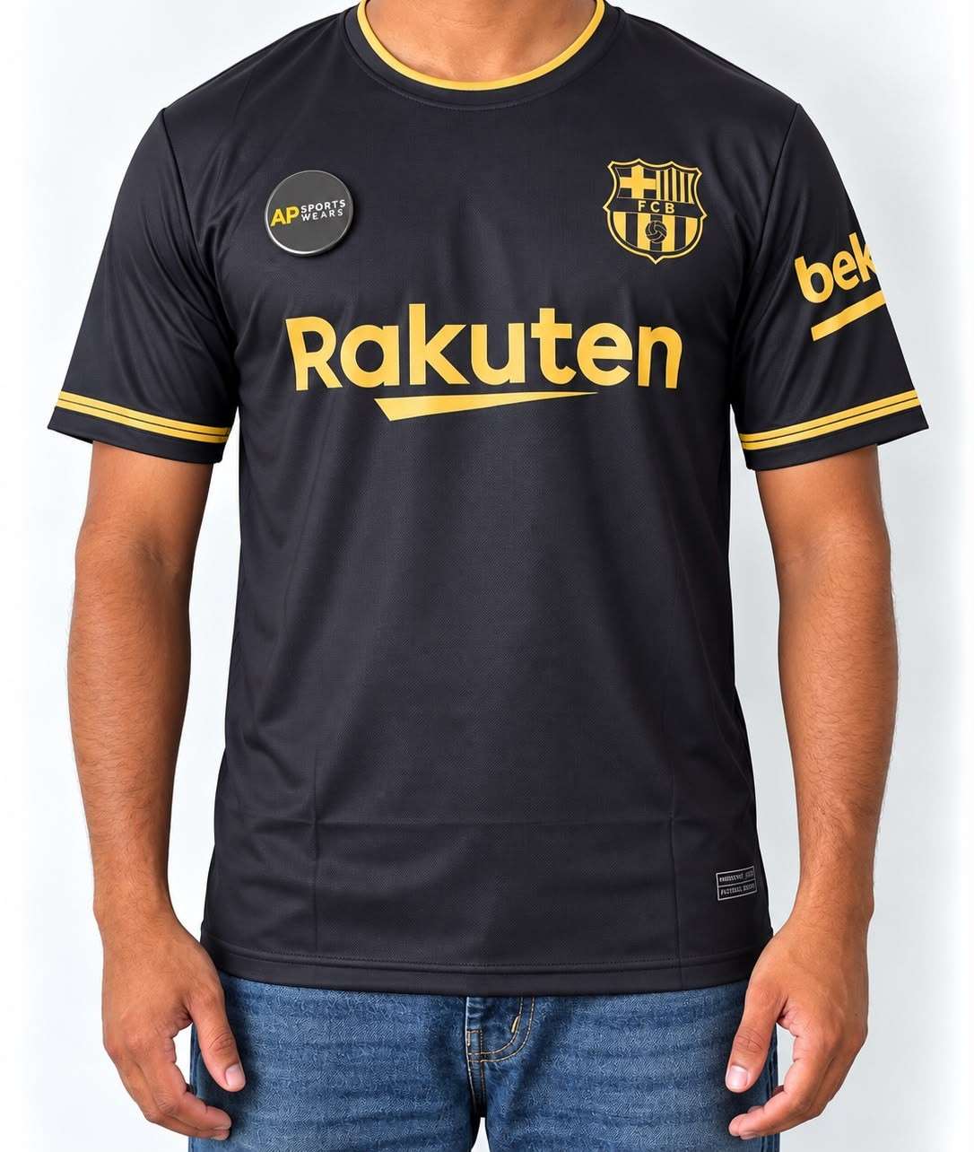 Messi Barcelona 2020-21 Away Kit Round & Half Sleeve