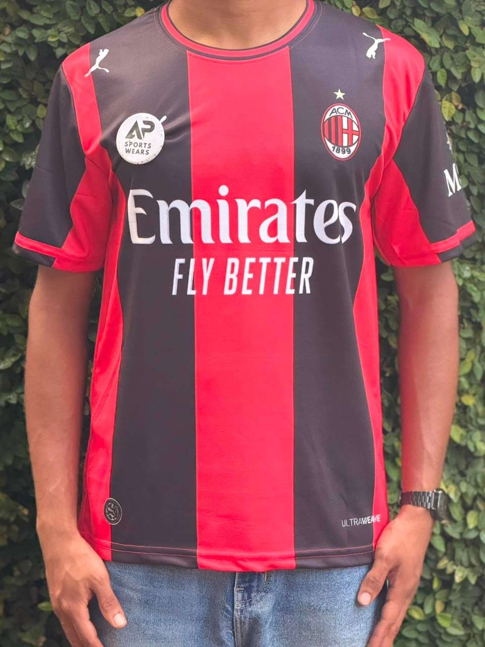 Ac Milan Pulisic, 2026-27 Home Kit ,round Neck & Half Sleeve