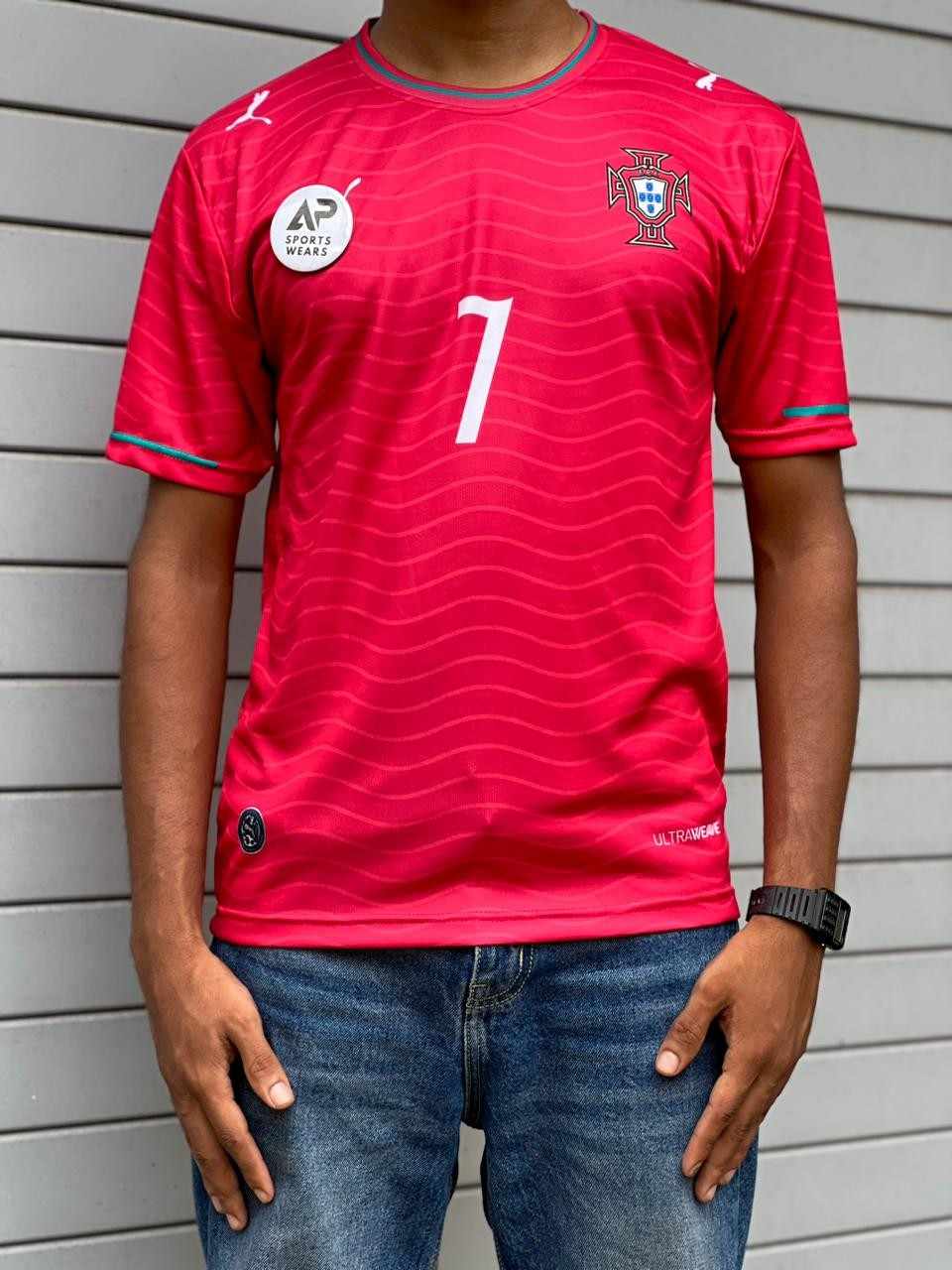 Portugal Ronaldo 2026 Home World Cup Kit, Round Neck & Half Sleeve