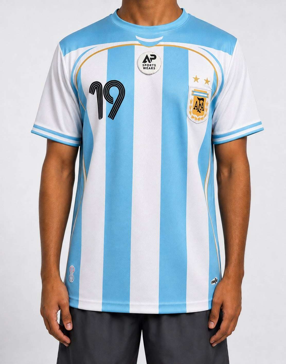 Lionel Messi Argentina 2006 Home Kit, Round Neck & Half Sleeve With Premium Embroidery Type