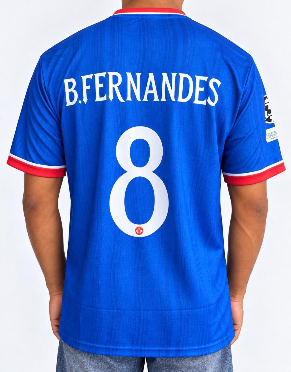 Bruno Fernades Manchester United 2026-27 Away Kit,round Neck & Half Sleeve