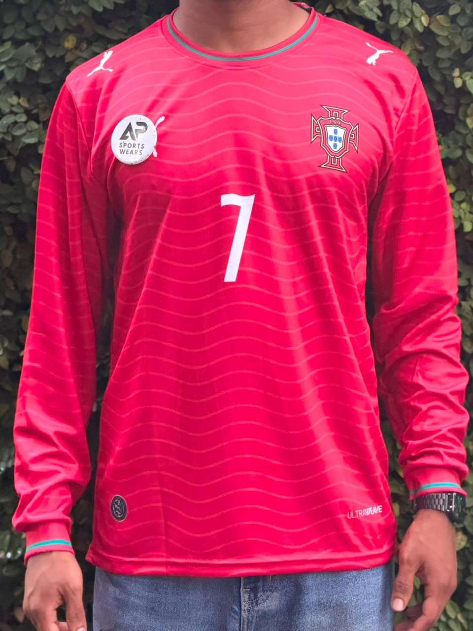 Cristiano Ronaldo  Portugal 2026-27 Home Kit, Round Neck & Full Sleeve