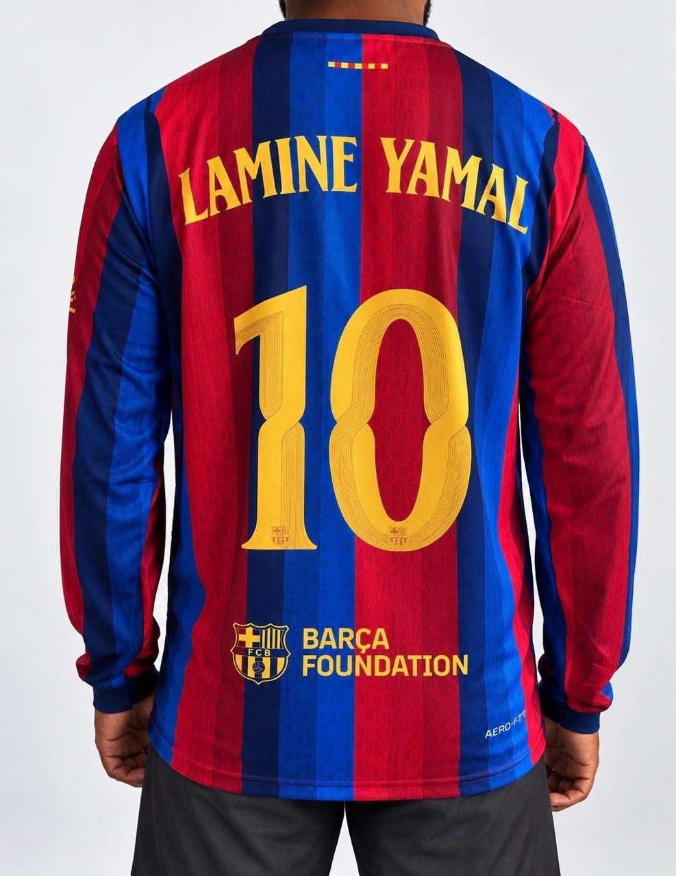 Lamine Yamal 2026-27 Fc Barcelona Home Kit Round Neck & Full Sleeve