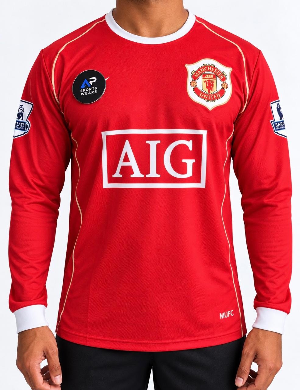 Cristiano Ronaldo Manchester United 2006-2007 Home Kit,round Neck With Full Sleeve (AP Sports Wear)