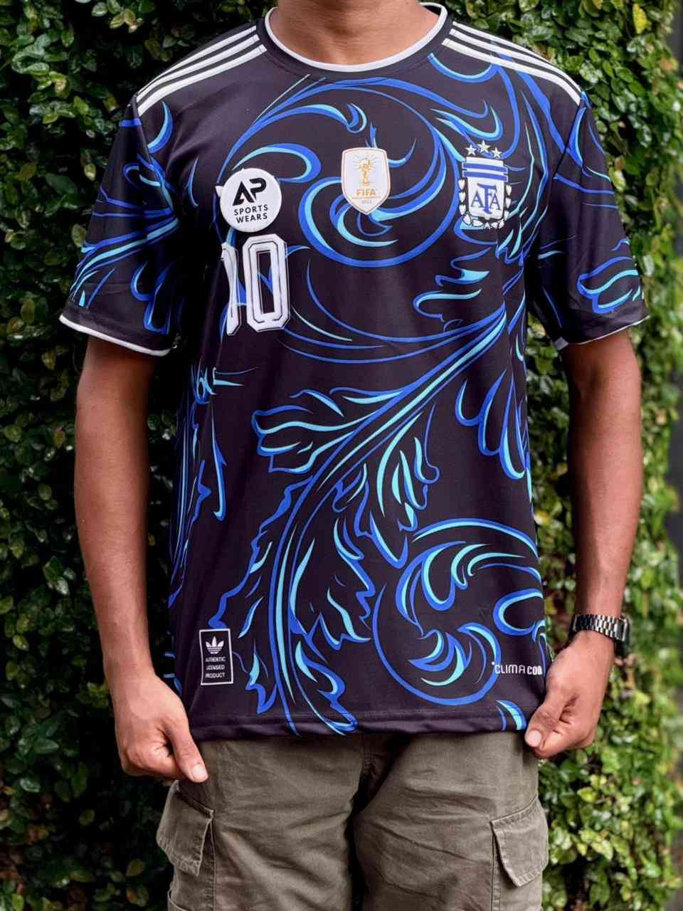 Argentina  Messi Away Kit 2026 World Cup Kit, Round Neck & Half Sleeve (AP Sports Wear)