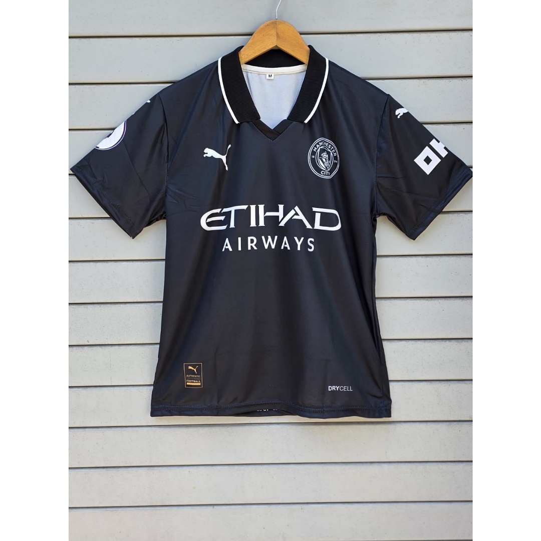 Haaland Manchester City 2025-26 Black Third Kit (AP Sports Wear)