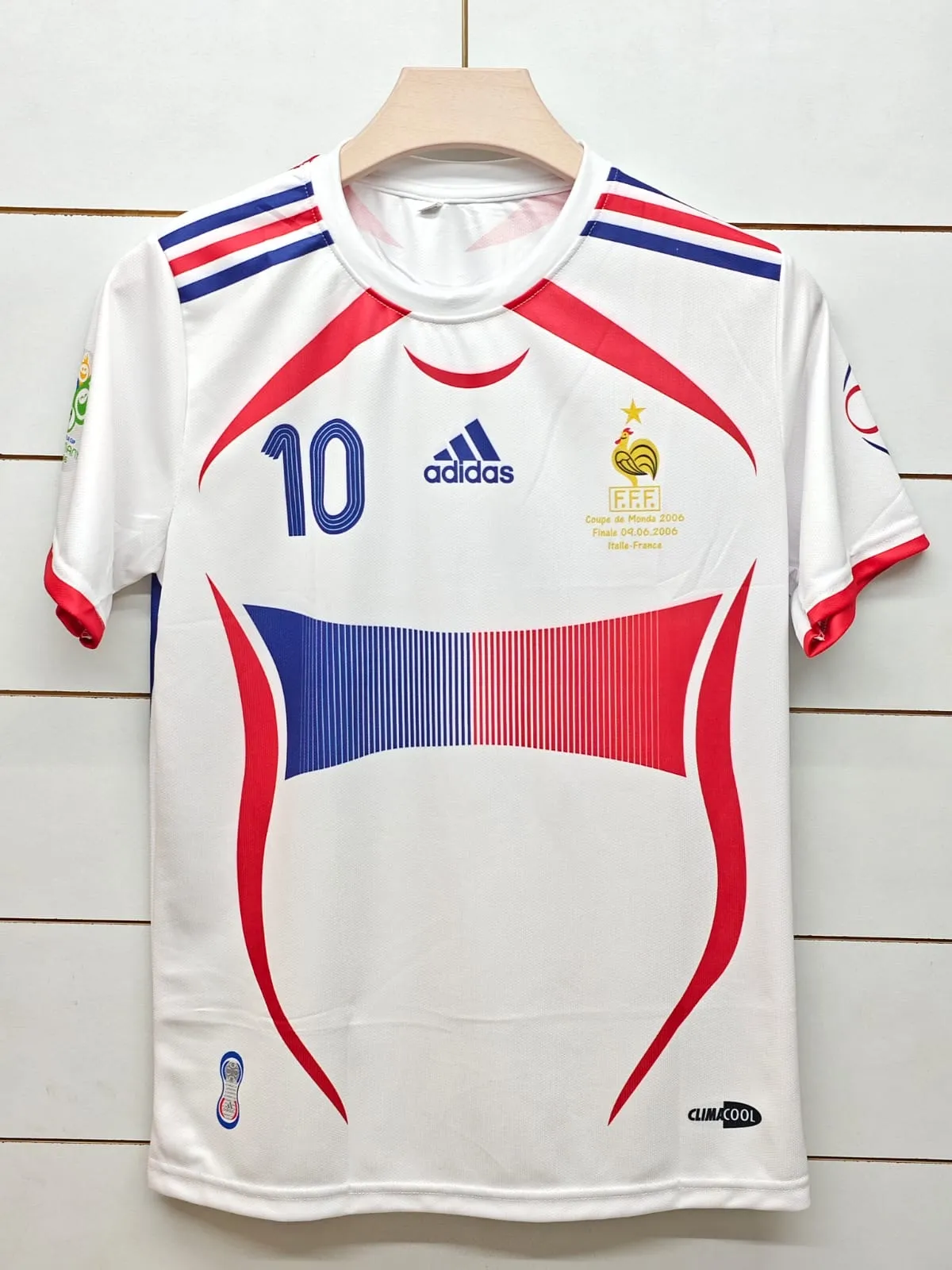 Zidane France Away White Retro Kit (AP Sports Wear)