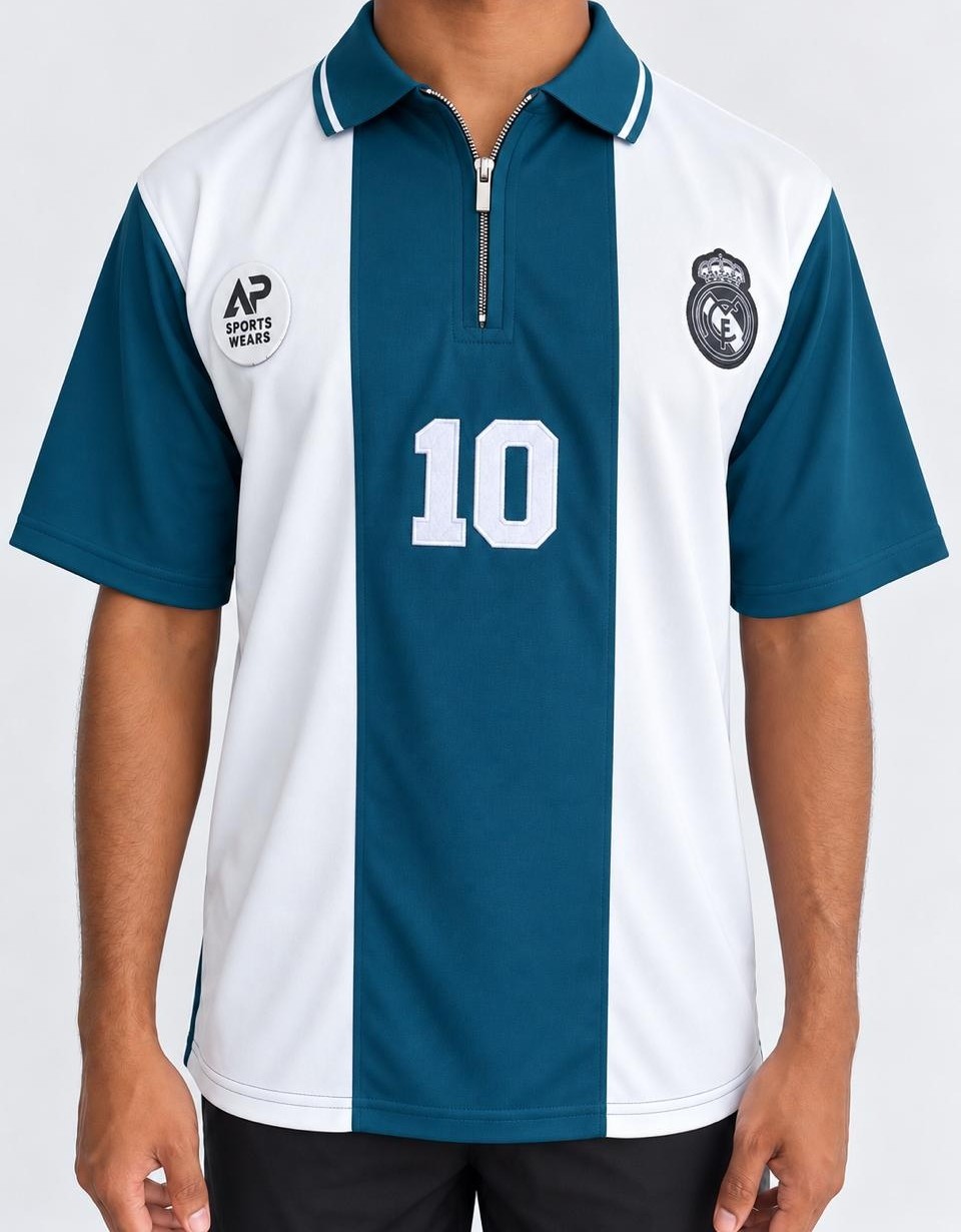 Real Madrid Special Edition Polo T-shirt #10 Ziper With Embroidery (AP Sports Wear)