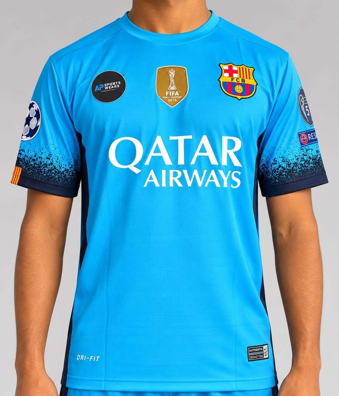 Neymar Jr Fc Barcelona 2015-16 Third Kit, Round Neck & Half Sleeve (AP Sports Wear)