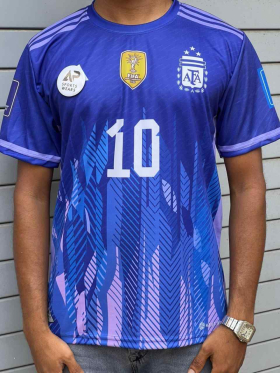 Argentina Lionel Messi 2022-23 , Away Kit, Round Neck & Full Sleeve