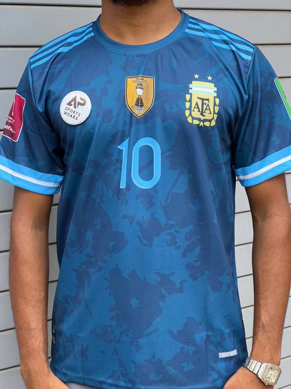 Lionel Messi  Argentina 2021-22 Alternative Kit,round Neck & Half Sleeeve (AP Sports Wear)