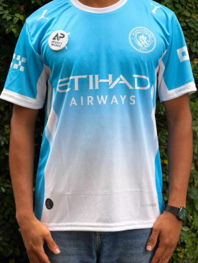 Haaland Manchester City 2026-27 Home Kit, Round Neck & Half Sleeve
