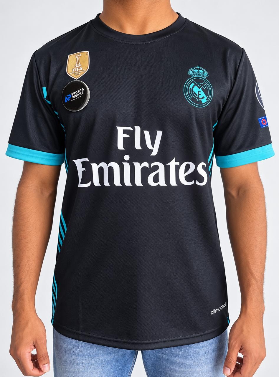 Cristiano Ronaldo Real Madrid 2017-18 Away Kit, Round Neck & Half Sleeve (AP Sports Wear)