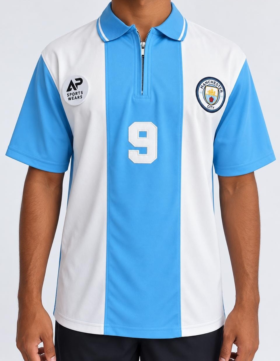Manchester City Special Edition T-shirt #9 Ziper With Embroidery (AP Sports Wear)