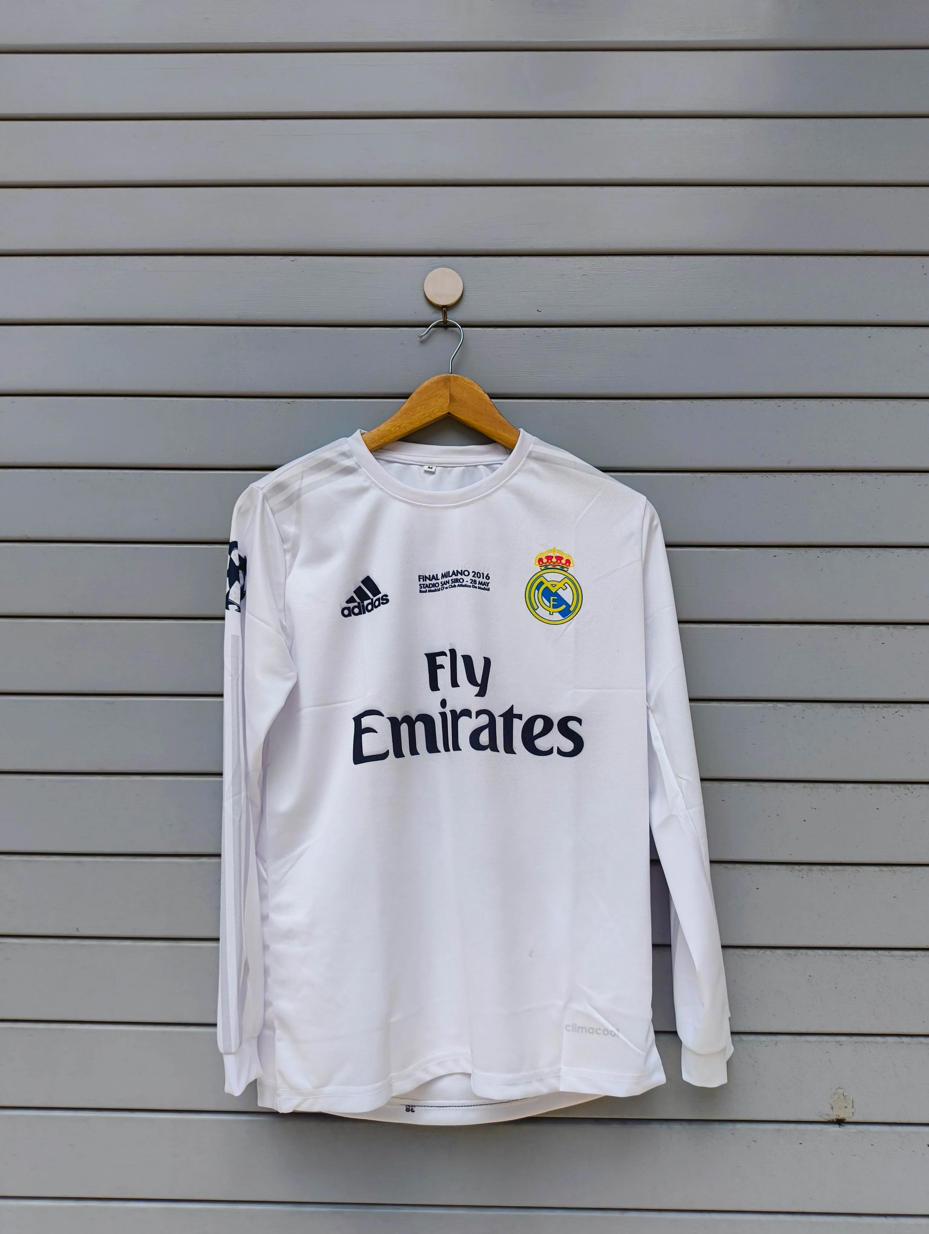 Cristiano Ronaldo Real Madrid, 2016 Ucl Milano Final, Hom Kit, Full Sleeve Jersey  (AP Sports Wear)
