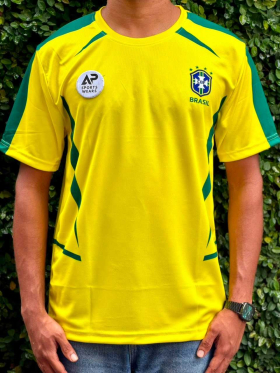 Ronaldo Nazario 2002 Brazil Home Kit, Round Neck & Half Sleeve