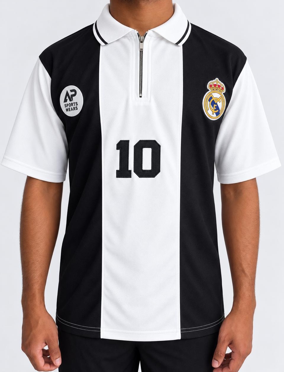 Real Madrid Home Special Edition Polo/collar T-shirt #10 Ziper With Embroidery (AP Sports Wear)