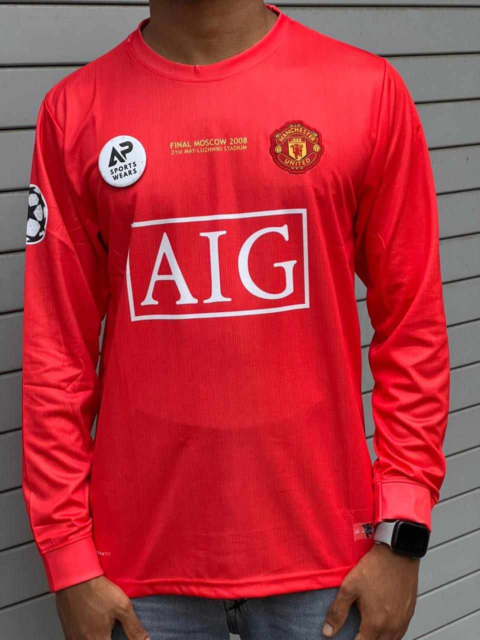 Cristiano Ronaldo,manchester Unted 2008 Home Kit, Round Neck & Full Sleeve Embroidery (AP Sports Wear)