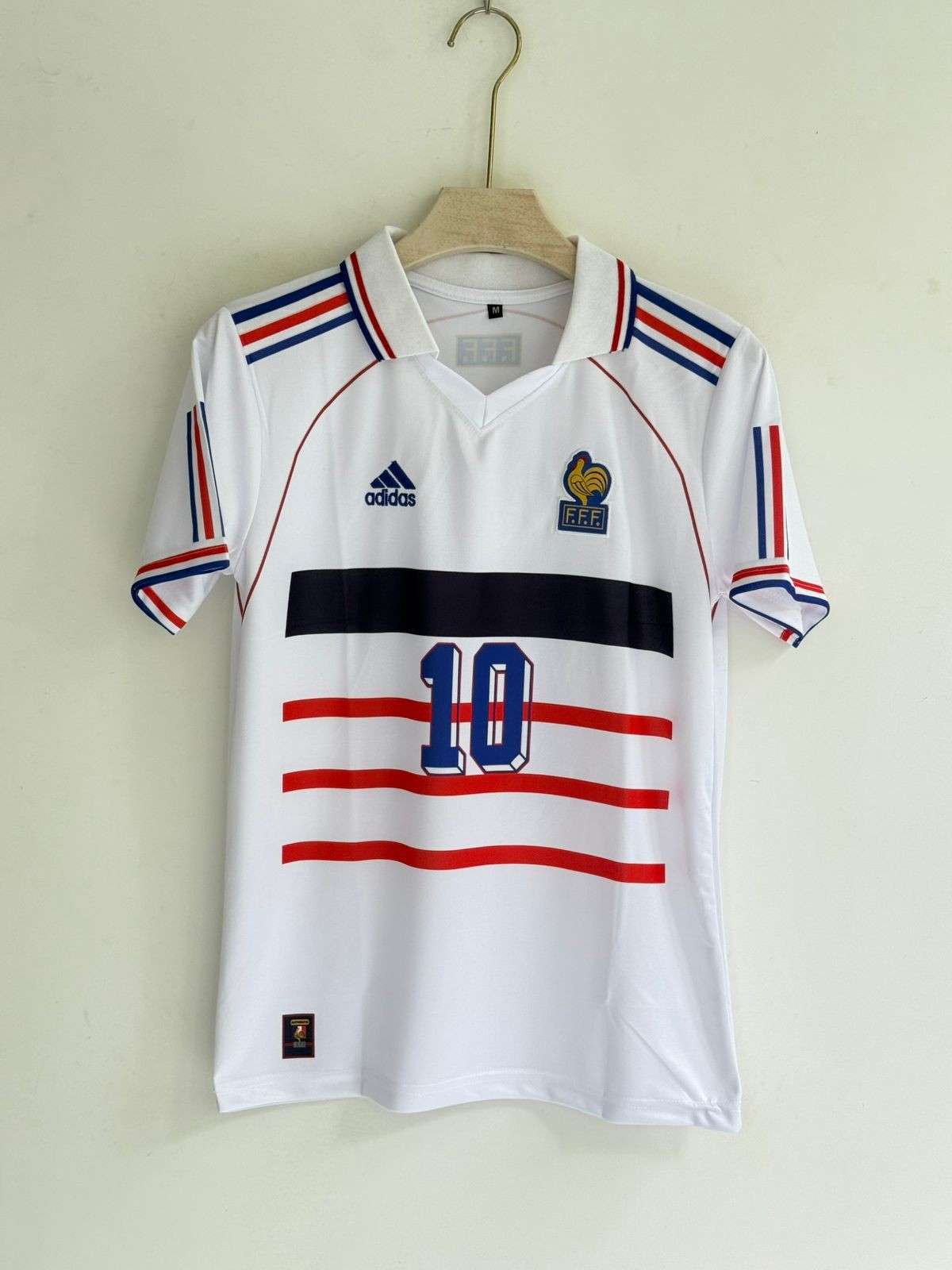 Zinadine Zidane France International Kit, 1998 Away, Premium Coller Embroidery Jersey (AP Sports Wear)