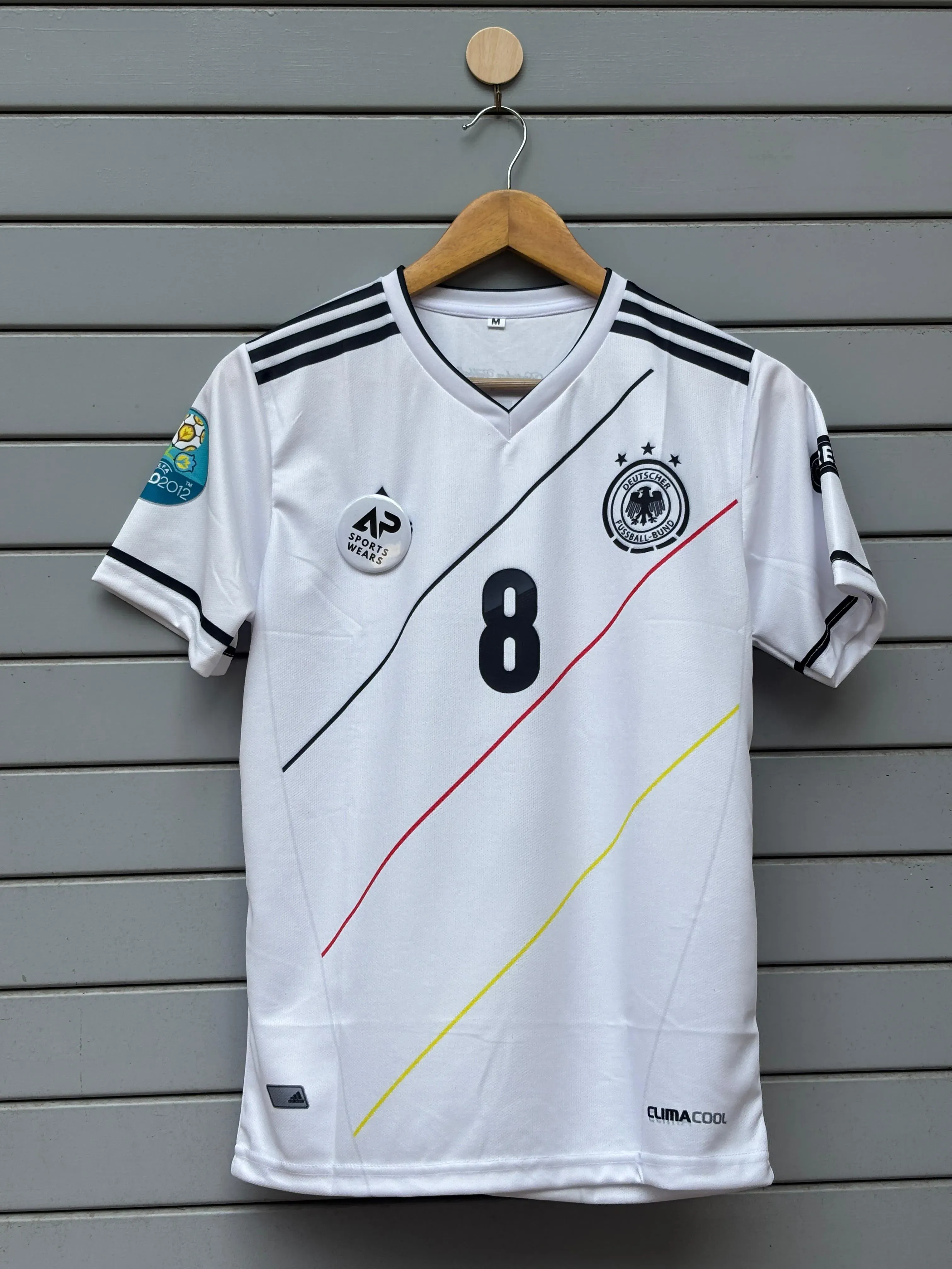 Ozil Germany Away Kit  From 2012, V Neck & Half Sleeve (AP Sports Wear)