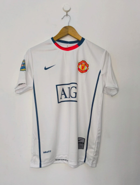 Cristiano Ronaldo Manchester United 2008-09 White Away Kit Retro