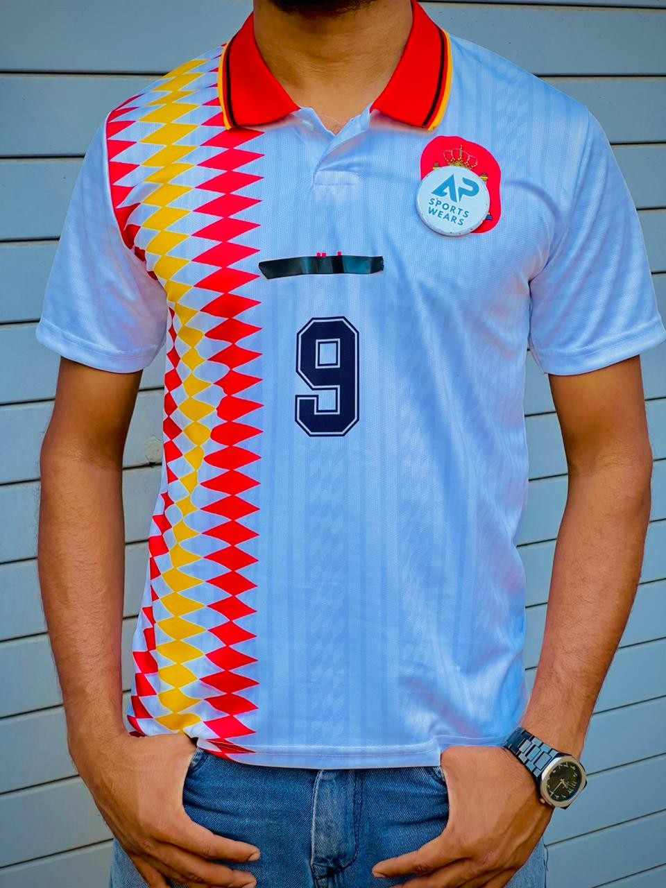 Guardiola Espana 1994 Away Kit, Collarb & Half Sleeve (AP Sports Wear)